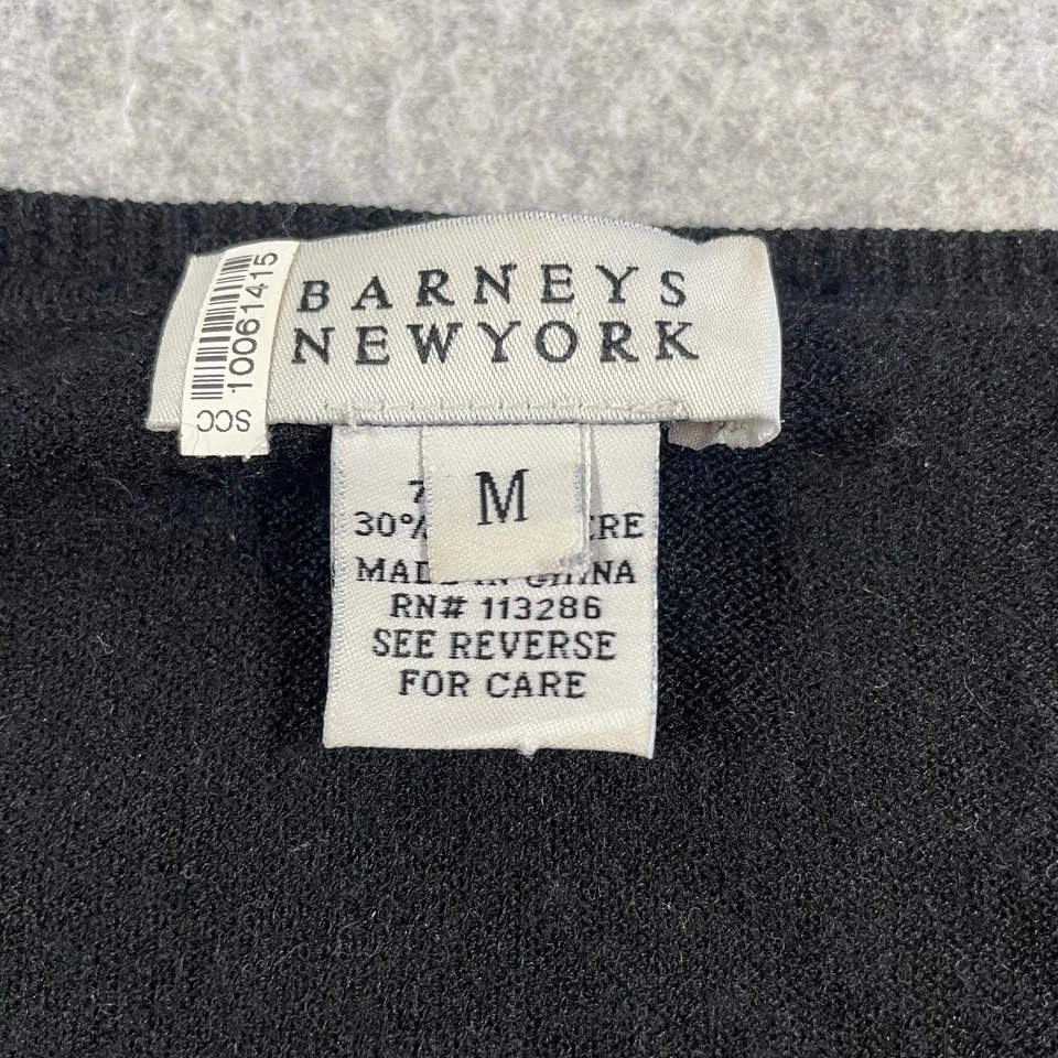 Свитер женский Barneys New York средний черный кашемир шелк повседневный для улицы - Изображение 2 из 4