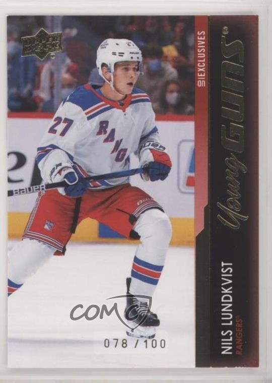 2021 Series 2 Young Guns UD Exclusives 78/100 Nils Lundkvist #456 Rookie RC 1e05