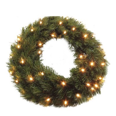 Triumph Tree Forest frostiger Weihnachtskranz mit LED-Beleuchtung   Weihnachtskr