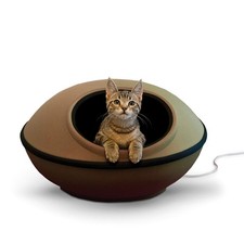 K H Pet Products Heated Cat Bed for Large Cats, Thermo-Kitty Mod Dream Pod He...