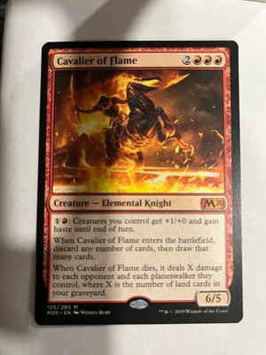 #ad Cavalier of Flame 2020 Core Set M20 Magic the Gathering MTG Nice $9.48