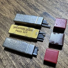 Lot Of 3 Vintage Mechanical Pencil Leads Red Top Eversharp & Sheaffers 