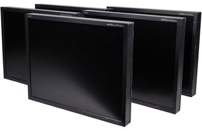 (Lot of 2) NEC MultiSync LCD2090UXI 20.1'' LCD Monitor, black