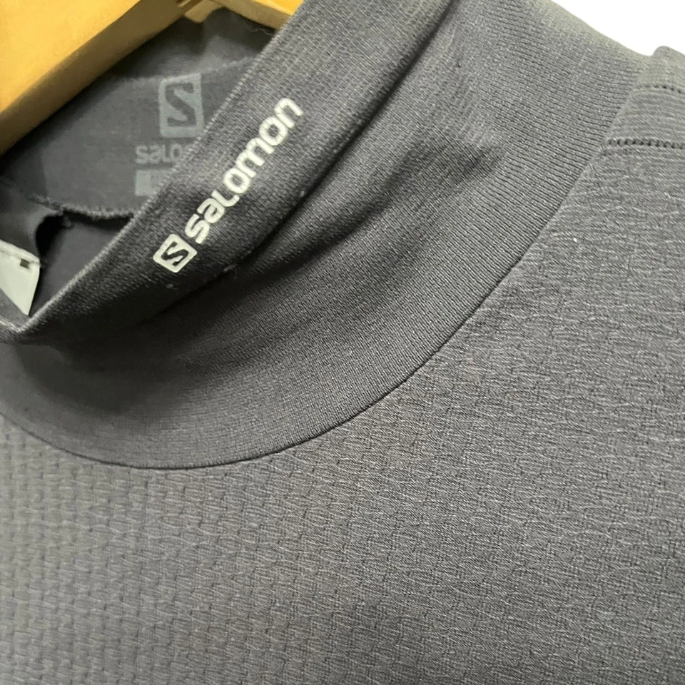 Salomon Essential Sin Costuras Cálido Manga Larga Capa Base Gris Para Mujer Talla Grande Foto 3 de 4