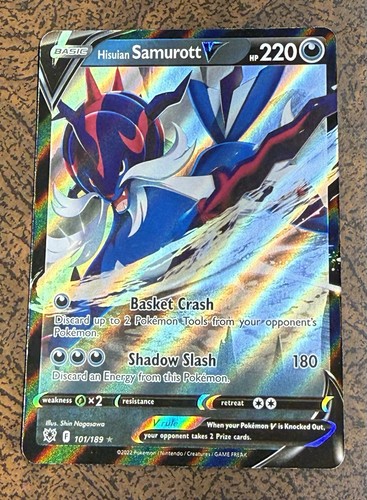 Hisuian Samurott V 101/189 Astral Radiance Ultra Rare Holo Pokémon Card
