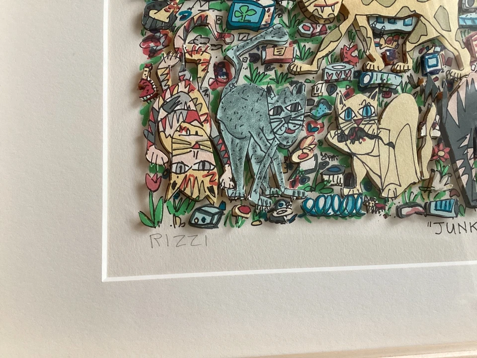 JAMES RIZZI 3D "Junkyard Cats" handsigniert AP Exemplar 1989 - Bild 3 von 4