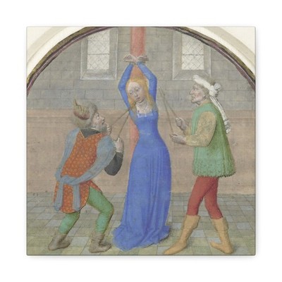 Simon Marmion - Het martelaarschap van H. Appolonia - c. 1460 - Canvas Wall Art