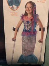 Adaptive mermaid child s Halloween costume size 8 to 10 medium Full Back Opening
