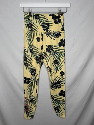 Beyond Yoga Olympus Floral Sunrise Leggings Barre Logo Tropical Floral Size S