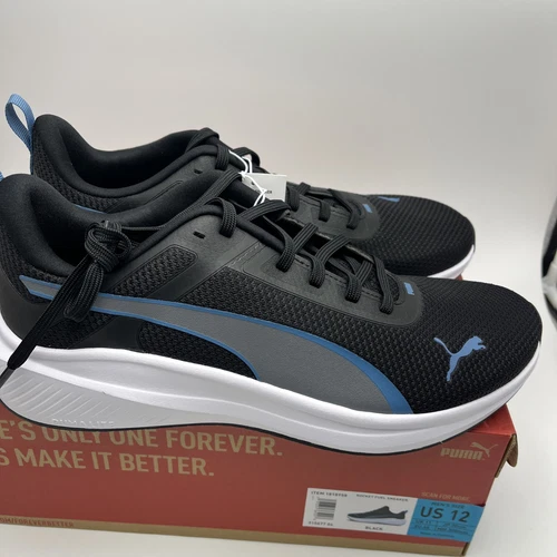 Sneakers Puma uomo taglia 12 nere Rocket Fuel nuove con etichetta