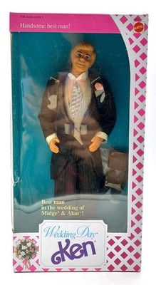 Vintage 1990 Wedding Day Barbie Puppe: Handsome Best Man Ken / Mattel 9609, Ovp