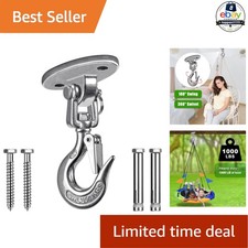 Ceiling Swing Hanger 360  Swivel 1 Pack 1000LB Stainless Steel Mount