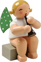 Wendt & KüHn 'Engel Mit Klarinette Sitzend - 6,5Cm' - Geliefert Wird Braune Haar