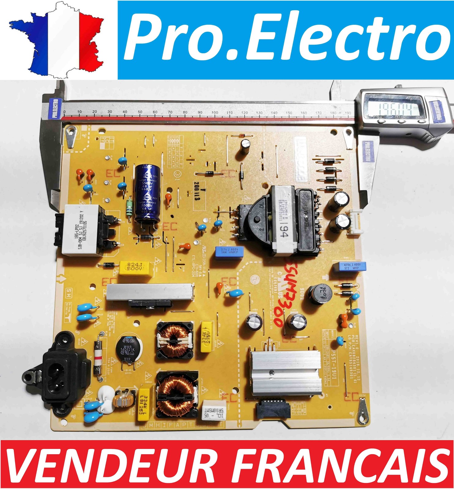 Alimentation stable EAX68284301 carte PSU antichoc thermique pour TV LG 55UM7300