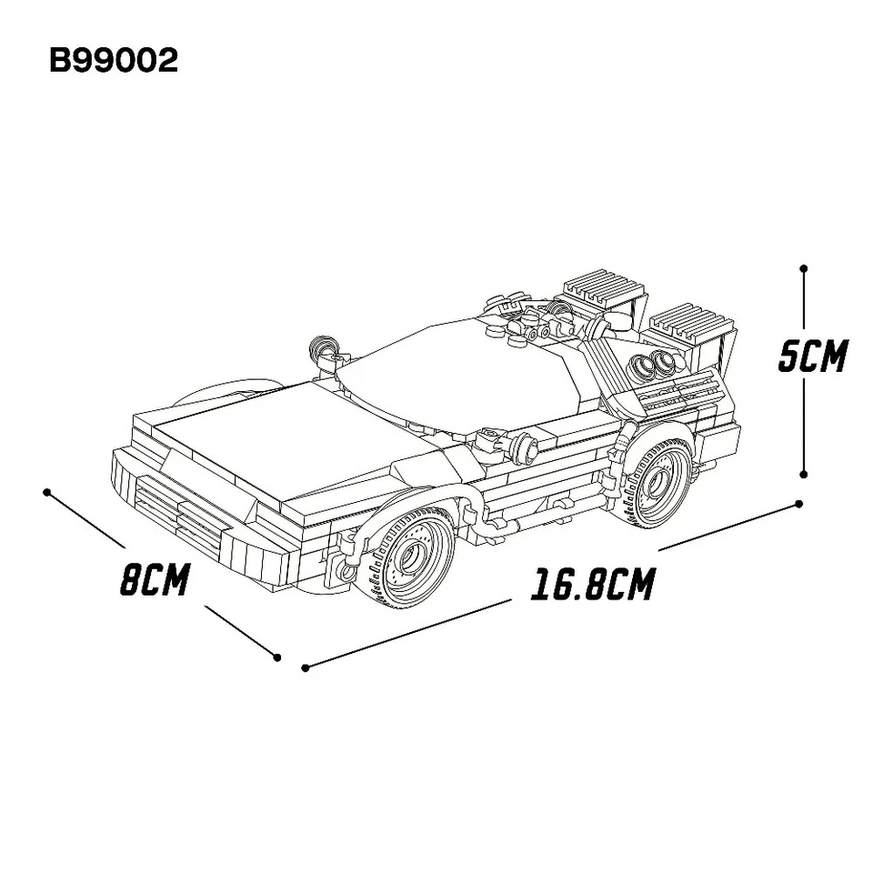MOC Back To The Future Courthouse & Delorean Time Machine Building Set 4269 pcs - Image 4 of 4