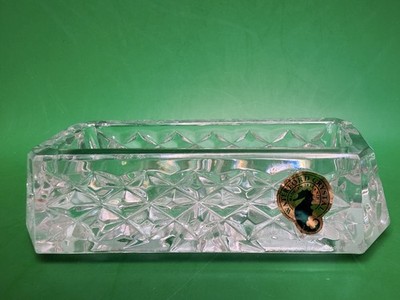 VINTAGE Waterford Crystal Business Card Holder   Westover Diamond Cut, 5  