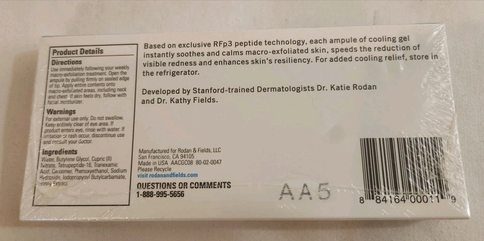 Rodan + Fields Redefine Macro Exfoliator Cooling Gels 8 Gels Each SEALED  - Image 2 of 2