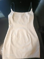 White Fox Dress Size S Sexy Nude Color