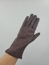 Vintage Brown Leather Ladies Gloves