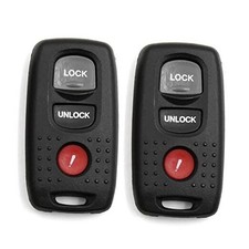 2pcs 3 Buttons Key Fob Keyless Entry Remote Control Key Case Shell for Mazda