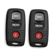  2pcs 3 Buttons Key Fob Keyless Entry Remote Control Key Case Shell for Mazda 