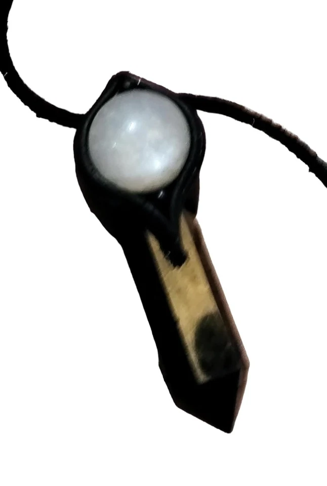 Shield. Empath Protection Necklace. Obsidian Moonstone Psychic Energy Defense - Image 4 of 4