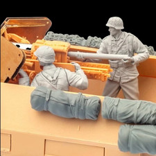 1/35 WWII German Military Tank Crew RESIN FIGURE MODEL KIT Unassembled Unpainted