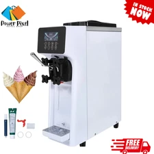 Commercial Ice Cream Maker, 10-20L/H Yield, 1000W Countertop Soft Serve Machine