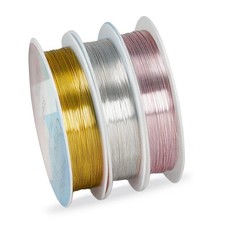 28 Gauge Copper Wire Jewelry Beading Wires, 3 Roll 0.3mm Wires for...