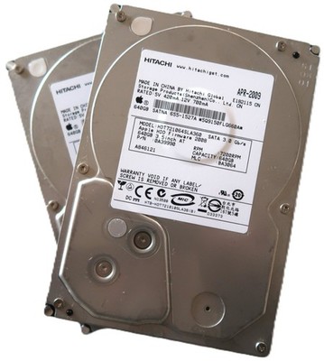 Lot of 2 Hitachi HDT721064SLA360 7200rpm 16MB 3Gbs 655-1527A 3.5