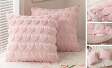Valentines Pillow Covers 18x18 Inch Set of 2 18" x 18" Pack of 2 Light Pink
