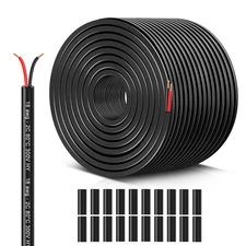 18 Gauge 2 Conductor PVC Wire 100FT 18/2 Low Voltage Copper Cable Outdoor