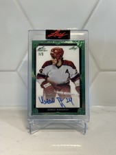2022 Leaf Art Of Hockey Emerald  Sergei Makarov Autograph /3 Miscut (see Back)