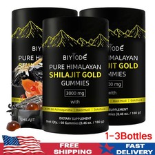 Himalayan Shilajit GOLD Gummies, Organic, Extremely Potent 3000 mg, Fulvic Acid