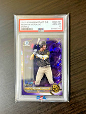 Rosman Verdugo 2022 Bowman Draft Chrome Sapphire Purple /10 PSA 10 #BDC-161 SSP