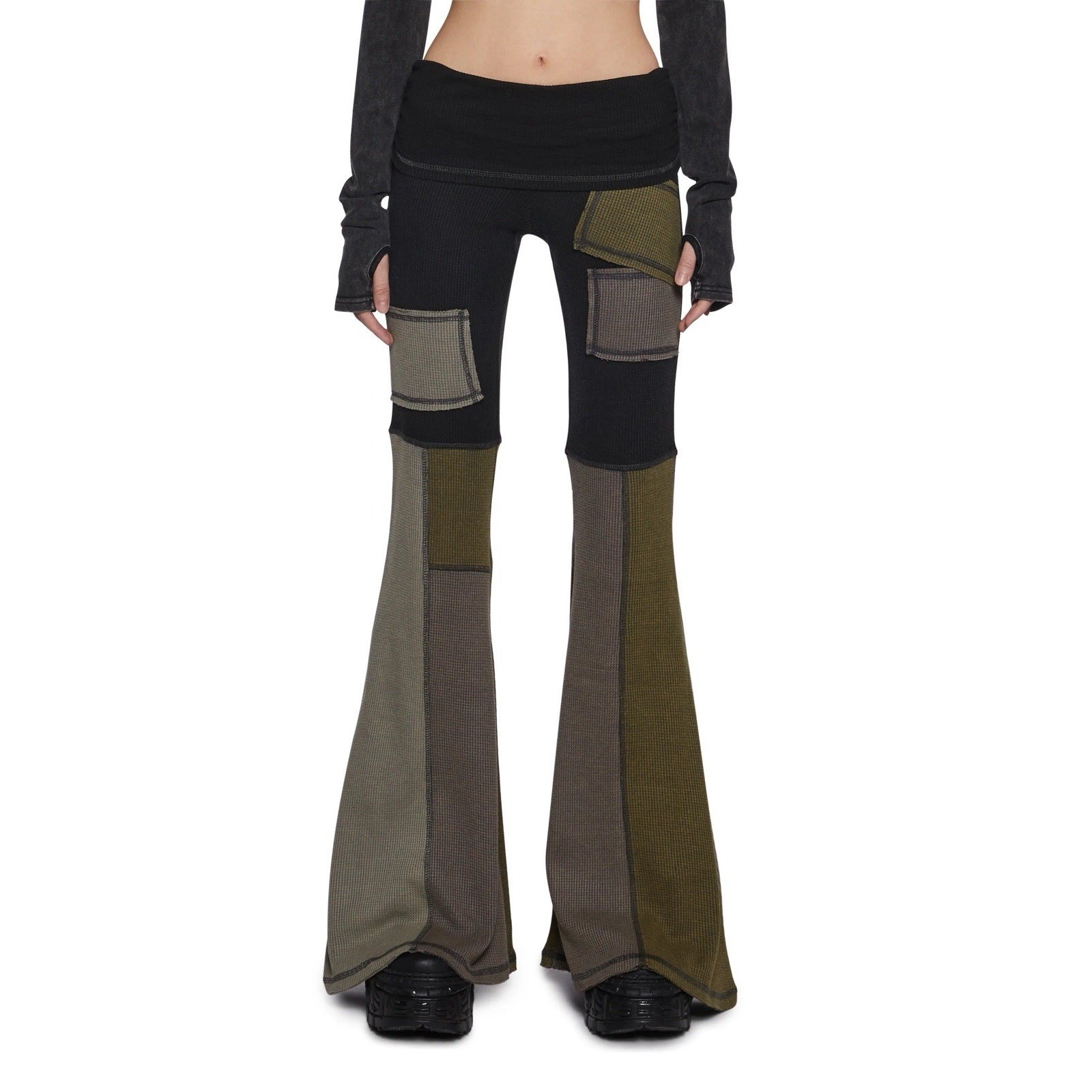 Dolls kill Darker Waves Patchwork Pants Raver got… - image 1