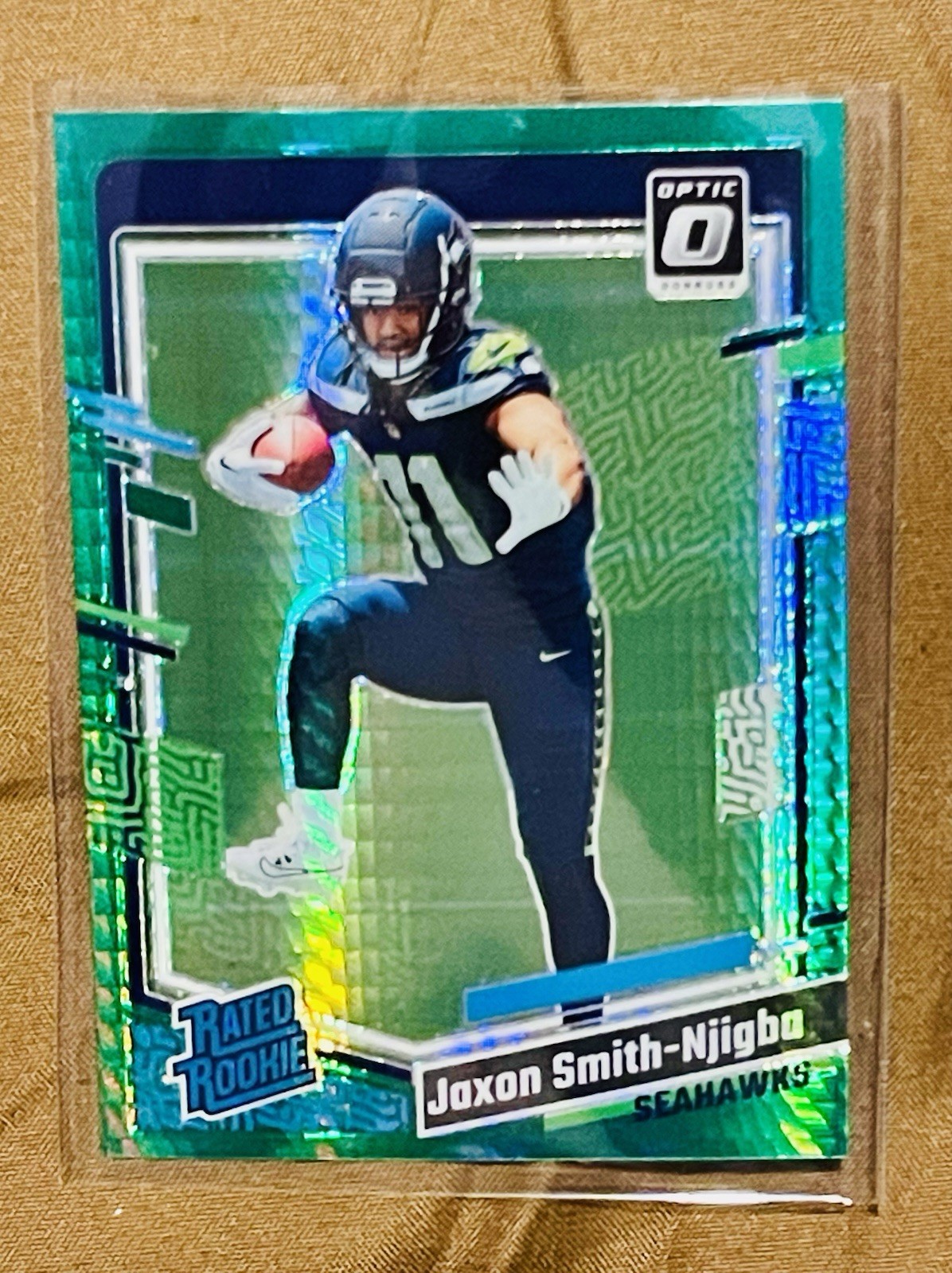 Jaxon Smith-Njigba 2023 Panini Donruss Optic Rated Rookie Green Hyper Prizm #293
