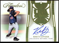 2024 Panini Flawless USA Baseball Signatures Gold Rhett Lowder Rookie AUTO 03/10
