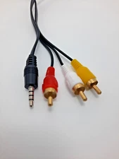 3.5mm to 3RCA Video Cable for Camcorder 4.5 ft