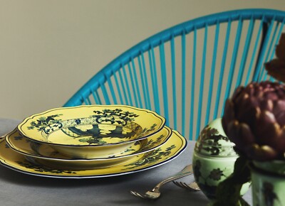 Ginori 1735 Oriente Italiano - Deep Plate 24Cm Citrine Porcelain