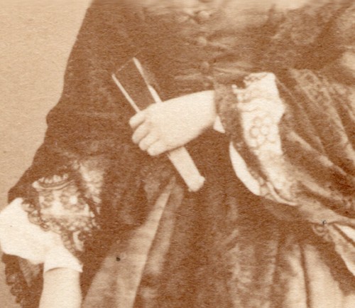 Elegante Frau französische Mode altes CDV Foto 1860' - Bild 2 von 4