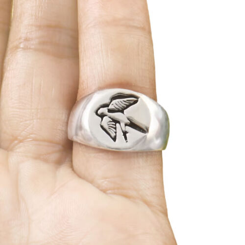 SWALLOW TATTOO RING, Fashion Ring Mens,Luckyring, Life changing ring, - Picture 1 of 4