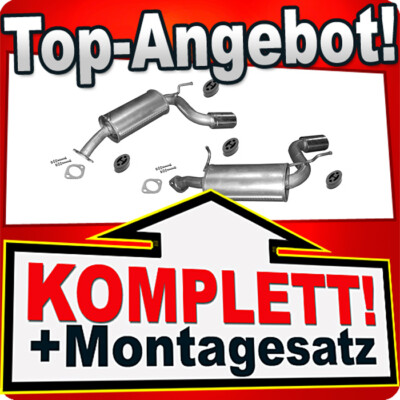 2x Endschalldämpfer für CHEVROLET CAPTIVA I 2.2 D 2WD Auspuff