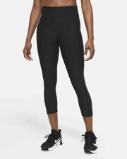 NWT Nike Women's Sculpt Hyper Power High Rise Crop Leggings Small S Black