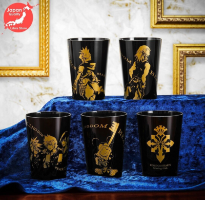 RARE Kingdom Hearts Linking Hearts Kuji 2024 Tumbler Cup Set of 5