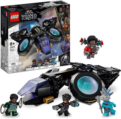 LEGO 76211 Marvel Shuri's Sunbird Black Panther Aircraft Buildable Toy Vehicle