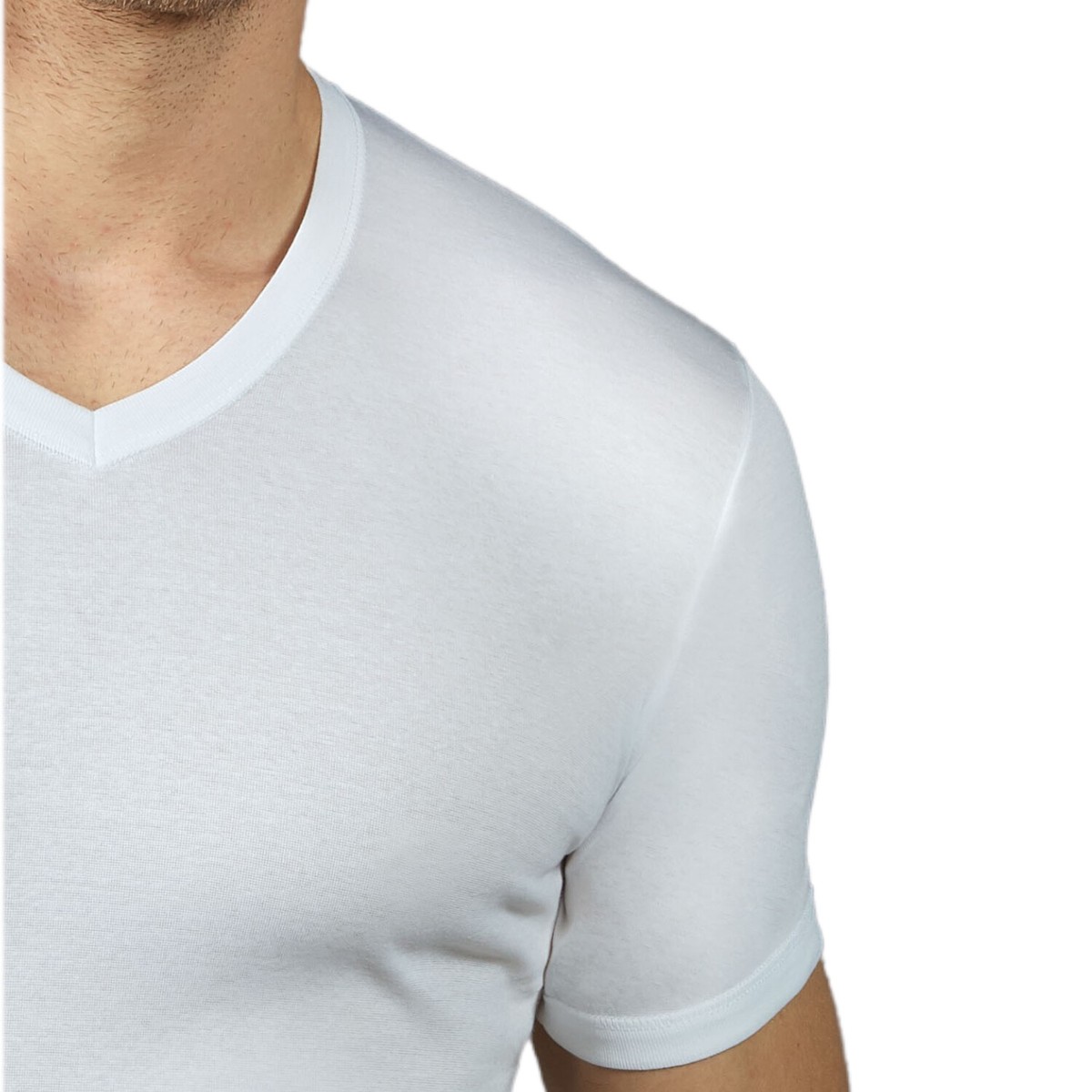 Maglia uomo smanicata scollo a V in cotone, Zerodifetti 9003 - Don Saro dal 1898