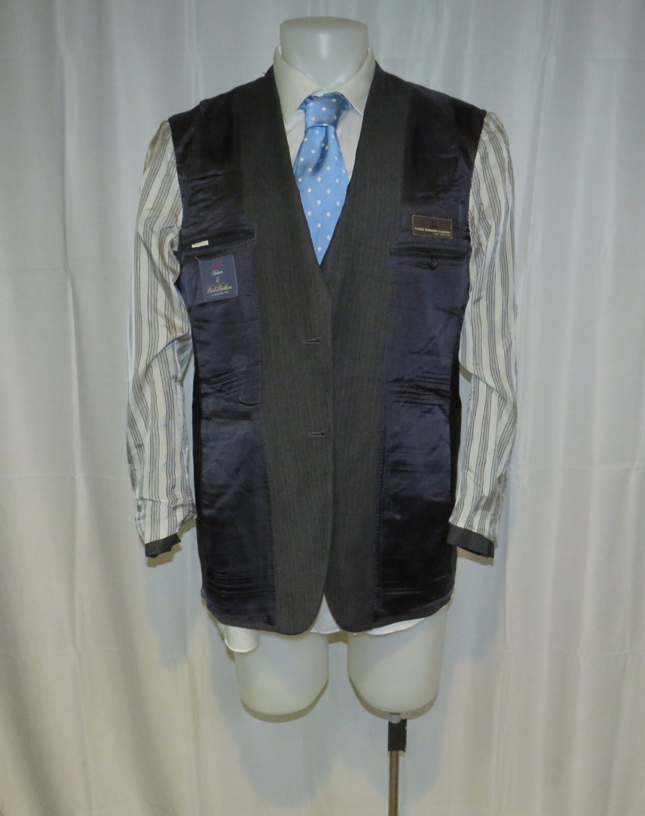 Brooks Brothers 1818 Madison Vitale VBC Gray Stripe Two Button Suit 39R image 8