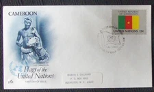 UN FDC Flags of United Nations CAMERON NY 1983 MINT
