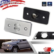 2PCS Front or Rear Clear Side Marker Lights For Mercedes W460 W463 G Wagon Class